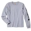Image de T-shirt manches longues Logo manche gris L Carhartt S1EK231HGYL