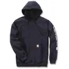 Image de Sweat à capuche non zippé logo Carhartt manche marine S Carhartt S1K288472S