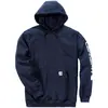Image de Carhartt, Hommes, Pull-over, Sweat à capuche avec logo en manches, Bleu, (XXL)