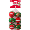 Image de Lot de 6 balles KONG Holiday SqueakAir pour chien - taille S : Ø 5 cm