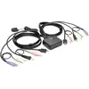 Image de Commutateur KVM USB/HD 2 ports avec audio/vidéo, câbles et B032-HUA2