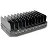 Image de Eaton Tripp Lite Series 10-Port USB Charging Station with Adjustable Storage, 12V 8A (96W) USB Charger Output, Schuko Power Cord - Adaptateur secteur - 96 watt - 8 A - 10 connecteurs de sortie (10 x USB de type A de 4 broches) - noir