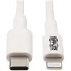 Image de Eaton Câble USB-C vers Lightning Sync/Charge M/M MFi Certified White 3ft. 0.9m (0.90 m, USB 2.0, 60 W), Câble USB