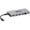 Image de Eaton Station d'accueil USB-C - 4K HDMI USB 3.2 Gen 1 USB-A Hub GbE Memory Card 100W PD Charging Detach (USB-C), Station d'accueil + hub USB, Gris