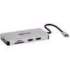 Image de Eaton Station d'accueil USB-C double affichage - 4K 60Hz HDMI USB 3.2 Gen 1 USB-A Hub GbE Memory Card 100W (USB-C, 3 ports), Station d’accueil + hub USB, Gris