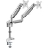 Image de Eaton Double écran Flex-Arm Mount for 13inch to 34inch monitors - Clamp or Grommet USB Aud (Tables, 34", 9 kg), Support de moniteur, Argent