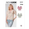 Image de Patron New Look 6707 - Chemisier Femme avec ou sans col et manches bouffantes du 32 au 44 (FR) - Model FR 32-44