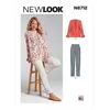 Image de Patron New Look 6712 - Ensemble Femme Top encolure plissée et Pantalon ajusté du 34 au 46 - Model FR 34-46