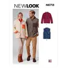 Image de Patron New Look 6713 - Veste zippée Unisex avec ou sans manches du XS au XL - Model FR : TP-TG