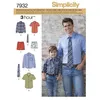 Image de Patron Simplicity 8180 Chemise garçon et homme - Model toutes les tailles