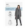 Image de Patron Simplicity 9187 - Veste et Manteau ample, col large et ceinture du 32 au 54 - Model TTP-TTG