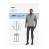 Image de Patron Simplicity 9191 - Blouson Homme et Bodywarmer zippé à col droit du 34 au 52 - Model FR 34-52