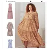 Image de Patron Simplicity 9265.A - Robe ample à étage, froncée sous- poitrine du 32 au 54 (FR) - Model FR 32-54