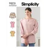 Image de Patron Simplicity 9274 - Top encolure arrondie et V , variations de longueurs du 34 au 52 (FR) - Model FR 34-42