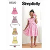 Image de Patron Simplicity 9320 - Robe Enfant froncée sous la taille de 2 à 8 ans (89 à 132 cm) - Model FR 2-5