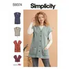 Image de Patron Simplicity 9374 - Gilets en tricot pour femme du 32 au 54 FR - Model FR 32-54