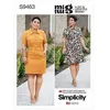 Image de Patron Simplicity 9463 - Robe-chemisier avec ceinture pour jeunes filles - Model FR 34-42