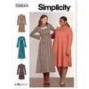 Image de Patron Simplicity 9644 - Robe en tricot en trois longueurs du 38 au 56 (FR) - Model 38-46