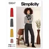 Image de Patron Simplicity 9647 - Pantalon et short du 34 au 50 (FR) - Model FR 34-42