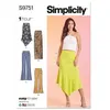 Image de Patron Simplicity 9751 - Jupes et pantalons du 32 au 50 FR - Model FR 32-40