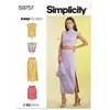 Image de Patron Simplicity 9757 - Haut en tricot du 34 au 52 FR - Model FR 36-54