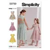 Image de Patron Simplicity 9799 - Robe de fête du 32 au 44 FR - Model