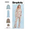 Image de Patron Simplicity 9856 - Vêtements de nuit pour dames - Model FR 34-52