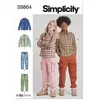 Image de Patron Simplicity 9864 - Chemise et pantalon cargo pour filles et garçons - Model FR 7-14