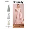 Image de Patron Simplicity 9327 - Robe Femme, décolleté V et bas évasés du 34 au 50 (FR) - Model FR 42-50