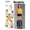 Image de Patron Simplicity 9386 - Lot de chemisiers pour femme du 34 au 52 FR - Model FR 44-52