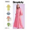 Image de Patron Simplicity 9603 - Caftans et Vestes enveloppantes pour dames - Model FR 54-60