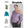 Image de Patron Simplicity 9851 - Hauts pour dames et femmes - Model FR 48-56