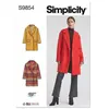 Image de Patron Simplicity 9854 - Manteau doublé pour American Sewing Guild - Model FR 46-54