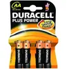 Image de Duracell Pack de 4 piles Alcaline Plus Power type AA 1,5V (R06)