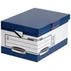 Image de Fellowes, Boîte de rangement, BANKERS BOX SYSTEM Boîte d'archives à couvercle rabattable Maxi ERGO-Stor, bleue, en carton 100% (39 cm)