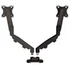Image de Fellowes Eppa - Kit de montage (montage par passe-câble, bras pour moniteur, support de montage VESA, montage de pince de bureau double, ressort à gaz) - pour moniteur - acier - noir - Taille d'écran : 10"-39" - montrable sur bureau