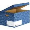 Image de Bankers Box, Archivage + classement, 5 boîtes à archives Décor série bleu ardoise/blanc 36,7 x 57,0 x 29,5 cm (A4, A4+)