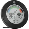 Image de Marathon Thermo-hygromètre à indice de confort, Thermomètre + hygromètre, Noir