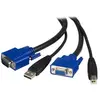 Image de StarTech Câble clavier/vidéo/souris (KVM) SVUSB2N1 15, Câble pour commutateur KVM