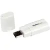 Image de StarTech Adaptateur USB 2.0 vers audio (USB, USB 2.0), Carte son, Blanc