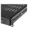 Image de StarTech.com Étagère ventilée à profondeur reglable 1U montable en rack - Étagère pour rack - noir - 1U - 19" - pour P/N: CABSCRWS1224, RK1536BKF, RK1836BKF, RK3236BKF, RK4236BKB, RK4242BK24, RK4242BK30