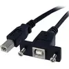 Image de StarTech Câble USB B to B de 30 cm pour montage en sangle - connecteur femelle/prise mâle (0.30 m, USB 2.0), Câble USB