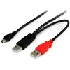 Image de StarTech Câble en Y USB de 1,8 m pour disques durs externes - Câble de connexion USB A vers Mini-B (1.80 m, USB 2.0), Câble USB