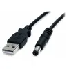 Image de StarTech.com Câble d'alimentation USB vers prise DC de 91 cm - Cordon USB vers connecteur Type M 5V - Câble d'alimentation - USB (alimentation uniquement) (M) pour prise CC 5,5 mm (M) - 91 cm - moulé - noir - pour P/N: DVI2VGACON, SPDIF2AA, ST122LE, ST