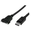 Image de StarTech.com 3 ft / 91 cm 20 pin DP DisplayPort Extension Panel Mount Cable - DisplayPort to DisplayPort - Male to Female (DPPNLFM3PW) - Câble DisplayPort - DisplayPort (M) pour DisplayPort (F) - 91 cm - verrouillé, moulé - noir