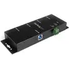 Image de StarTech Industriel robuste et montable à 4 ports (USB-B, 4 ports), Station d’accueil + hub USB, Noir