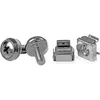 Image de StarTech Vis de montage M5 et écrous cage pour armoire serveur / rack - 50 pcs., Armoire serveur : accessoires, Argent