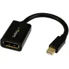 Image de StarTech Câble 6in Mini DP Vers DP (DP, 15.24 cm), Adaptateur données + vidéo, Noir