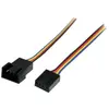 Image de StarTech.com Câble d'extension d'alimentation pour ventilateur 4 broches 30 cm - M/F - Rallonge de câble d'alimentation de ventilateur - MLI à 4 broches (M) pour MLI à 4 broches (F) - 30.5 cm