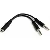Image de StarTech 2en1 (éclats), Adaptateur audio, Noir